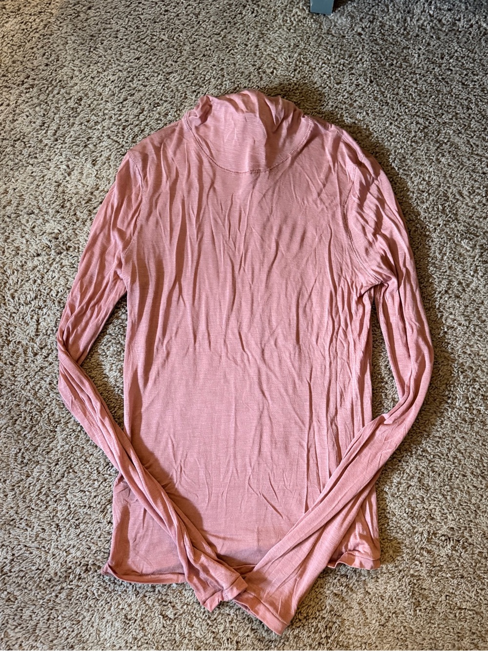 Free People Light Pink Sheer Turtle Neck